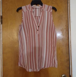 Wishful Park, white and orange striped, sleeveless, small